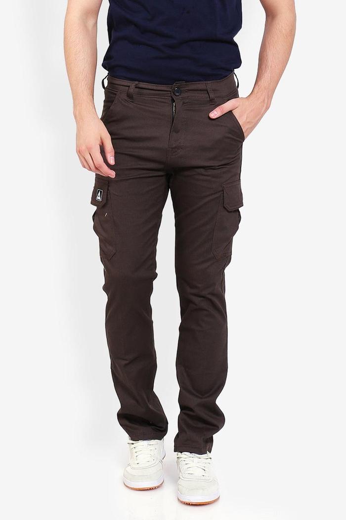 Gambar Cargo Pants Dark Brown - Cokelat, 28 dari Allends undefined Tokopedia