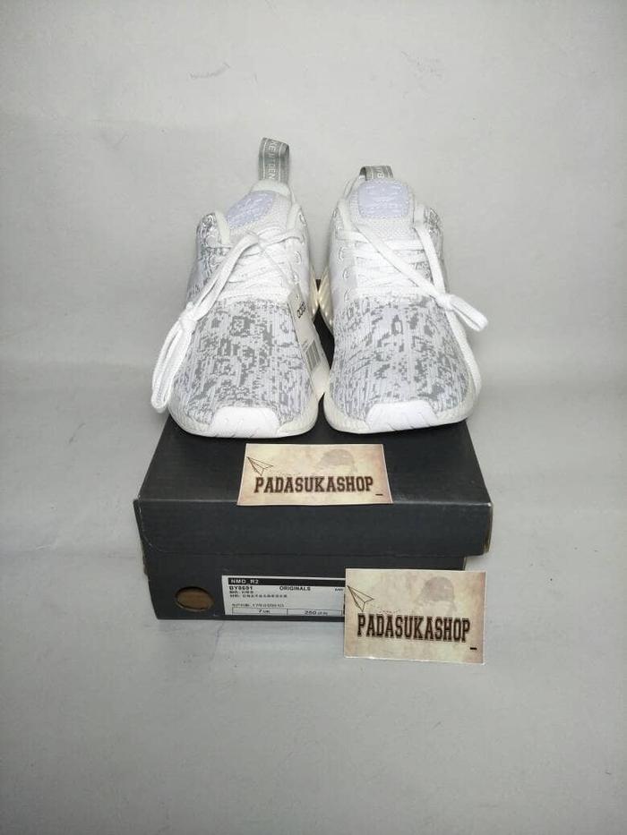 Jual sepatu adidas nmd r2 pk white grey premium high quality