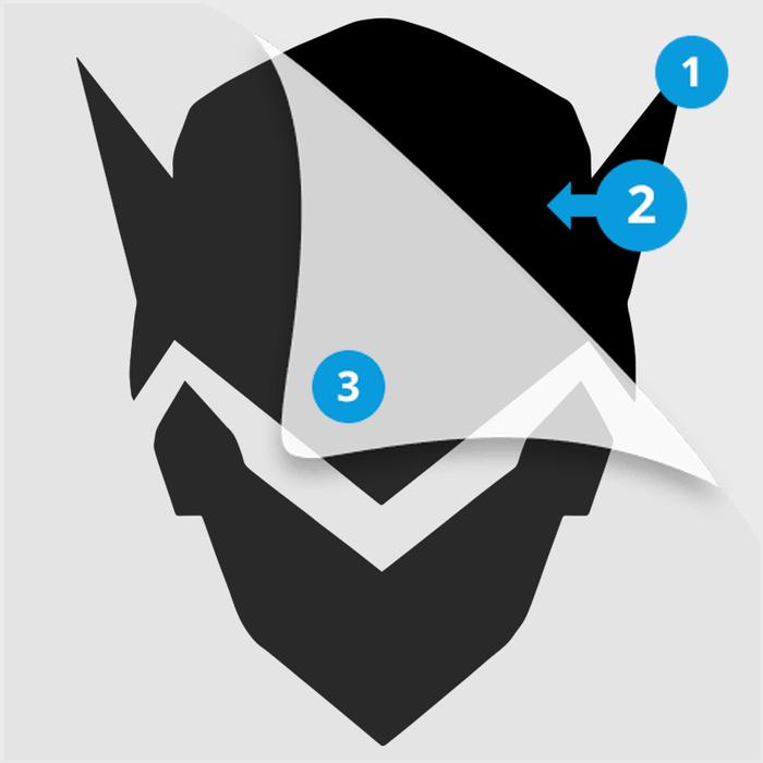 Gambar Stiker Decal Laptop Sticker Video Game Overwatch Genji Spray DVA Logo dari grapinno undefined Tokopedia
