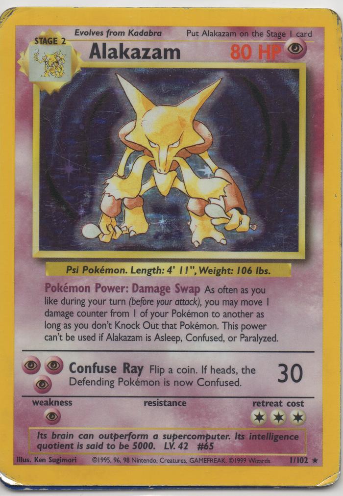 Jual Kartu Pokemon Alakazam Base Set Holo Rare 1 102 Card Kota Bandar Lampung Barang2nd Tokopedia