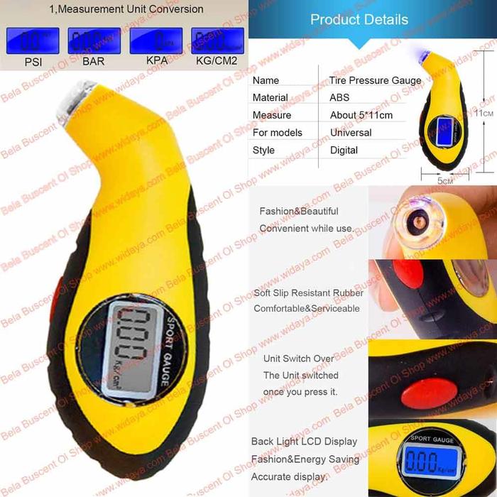 Gambar Pengukur Ban Blue LCD Backlit Sport GaugeTyre Tester Tool Motor Mobil dari Bela Buscent Online Shop undefined Tokopedia
