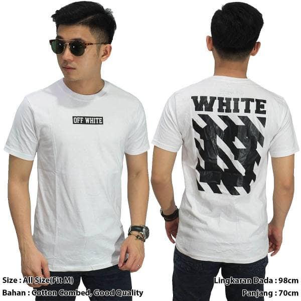 Jual baju kaos off white invisible putih Putih, M Jakarta