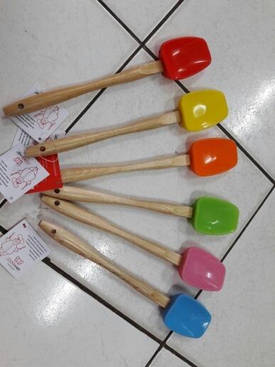 Gambar SILICONE SPATULA - COOK'S HABIT SKI-00029 TAHAN PANAS 210 CELSIUS - Hijau dari warungvitato undefined Tokopedia