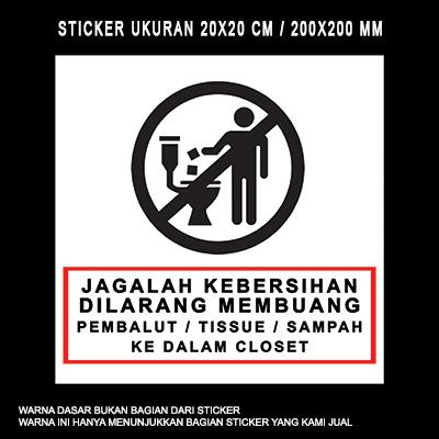 Jual Sticker Jagalah Kebersihan Closet Toilet Kota Tangerang Sticker Tangerang Tokopedia