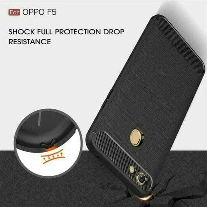 Jual Soft Case Fiber Oppo F5 Cover Carbon Kota Administrasi