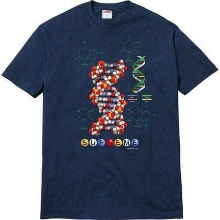 Jual T-shirt Supreme DNA TEE, Navy FW17 