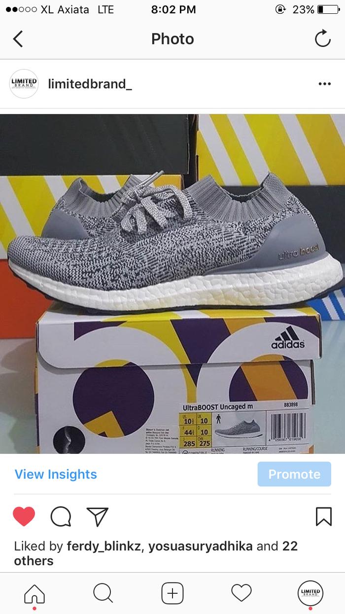 Jual ULTRABOOST ULTRA BOOST UNCAGED GREY Tangerang