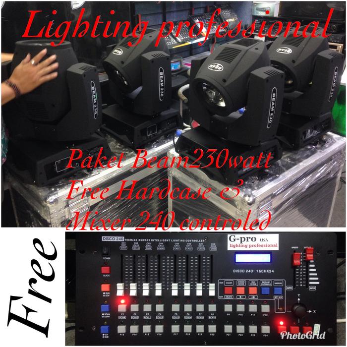 Gambar PROMO PAKET BEAM 230Watt Gpro Lighting Profesional Free Mixer Disco240 dari galery musik88 undefined Tokopedia