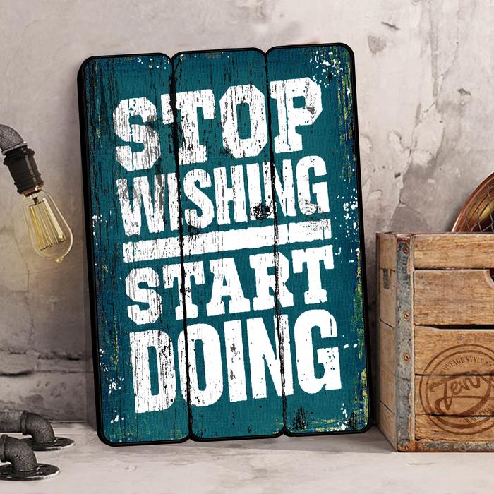 Gambar POSTER HIASAN DINDING VINTAGE  quotes wall art DEKORASI kayu dari TENJO ART undefined Tokopedia
