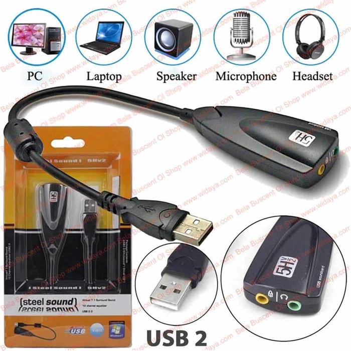 Gambar PC Laptop External USB2 SoundCard PNP 5H V2 7.1 Ch USB 2 Sound Adapter dari Bela Buscent Online Shop undefined Tokopedia