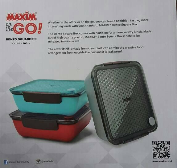 Gambar Maxim Bento Square Lunch box Murah Berkualitas dari andashop123 undefined Tokopedia