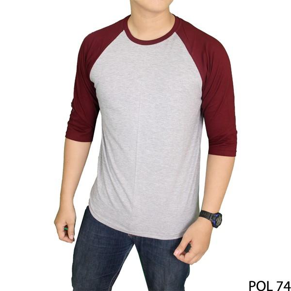 kaos raglan polos