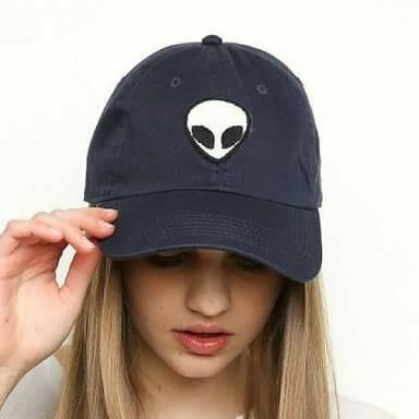 Jual topi baseball / cap alien biru 