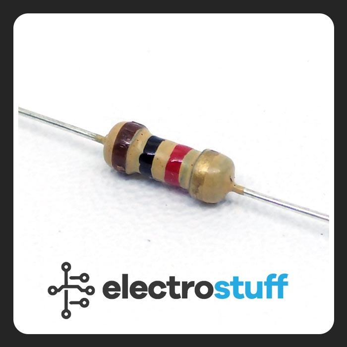 Jual Resistor 1k Ohm 1 4 Watt 5 Carbon Film Resistor Kab Bogor Electrostuff Tokopedia
