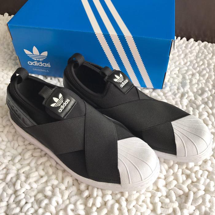 Adidas superstar 2025 slip on asli