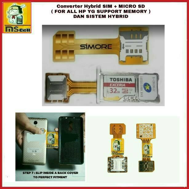 Gambar Converter Hybrid SIM + Micro SD/memory/penghubung/dual sim/ dari MScell undefined Tokopedia
