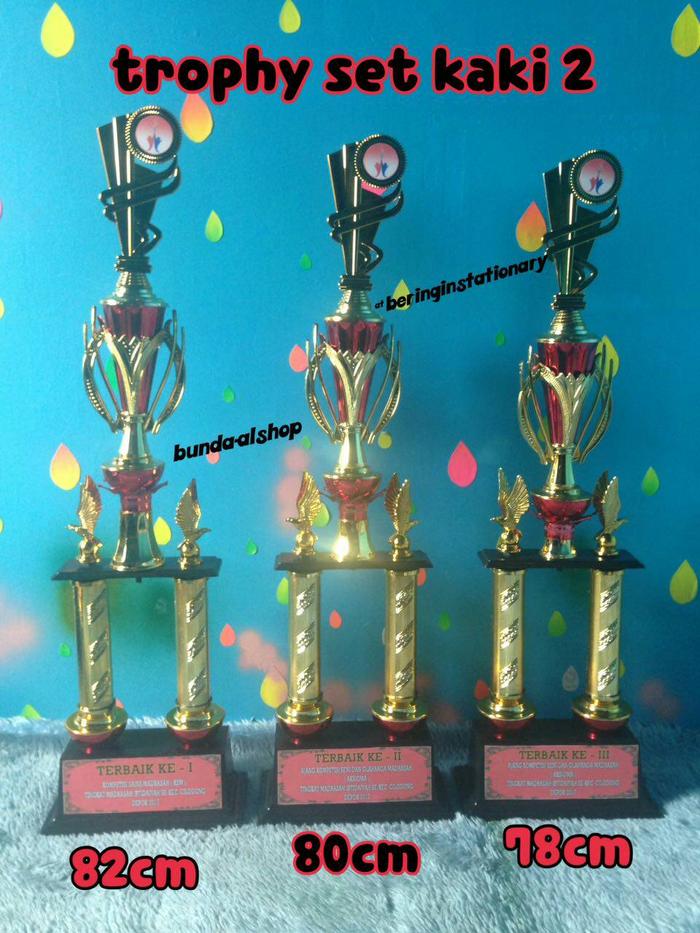 Gambar piala / trophy / tropi set 1 2 3 kaki 2 bagus murah mewah dari Bunda.alshop undefined Tokopedia