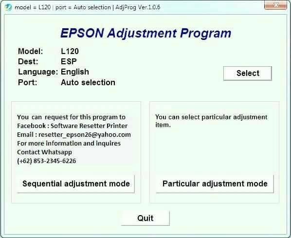 Gambar Resetter Epson L120 Unlimited Semua PC dari Yaptech Com undefined Tokopedia