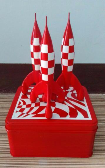 Gambar ROKET Tintin 17 cm. Resin. Handmade dari Sadi Shop undefined Tokopedia