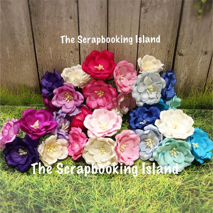 Gambar Paper Flower Poppy scrapbook album scrapframe art supply craft dari Scrapbooking Island undefined Tokopedia