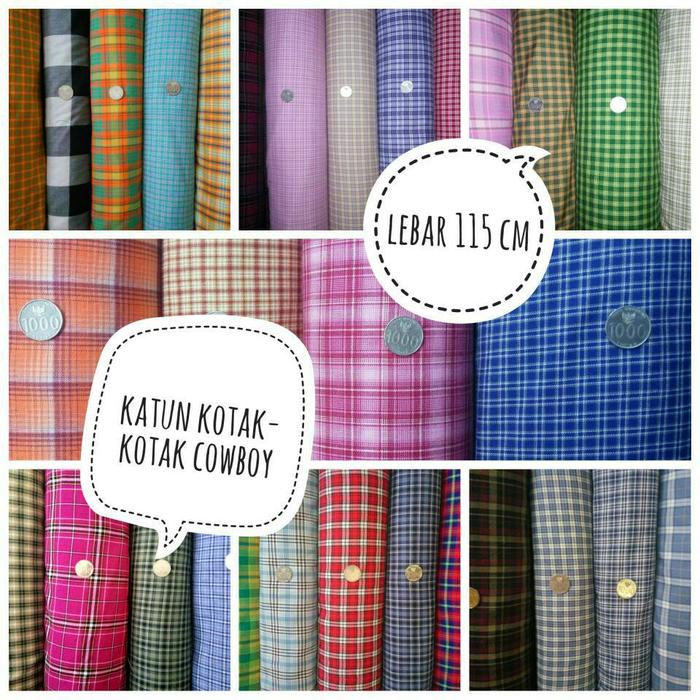 Jual Kain Katun Kotak Kotak Cowboy Kota Salatiga Kain Klewer Salatiga Tokopedia
