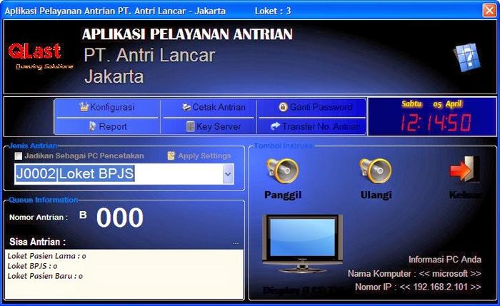 Gambar Software Antrian Pemanggil no urut Layanan Antri Full Version dari Gerai Software undefined Tokopedia