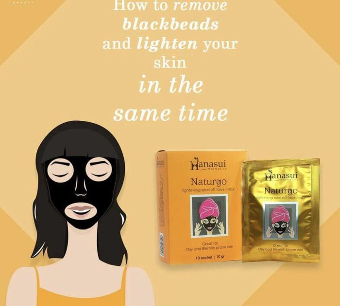 Gambar naturgo hanasui/ masker lumpur naturgo hitam/ masker wajah / komedo dari themakeupstore88 undefined Tokopedia