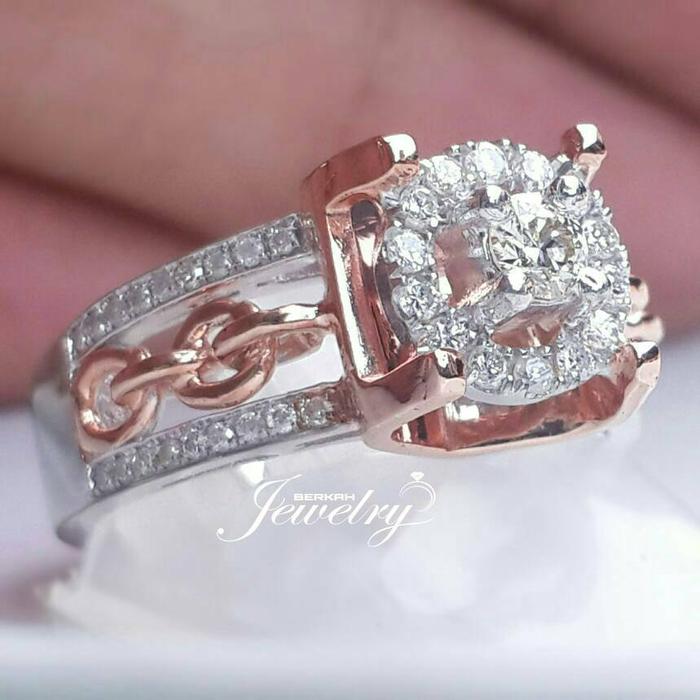 Jual BIG PROMO Cincin Berlian Natural Diamond Wedding Ring Emas