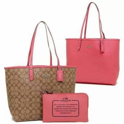 strawberry coach tote