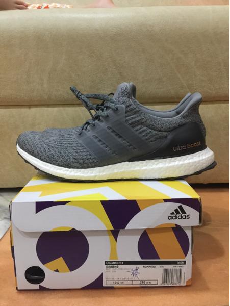 Adidas ultra boost 3.0 'mystery grey' mens sneakers  size clearance 10.5