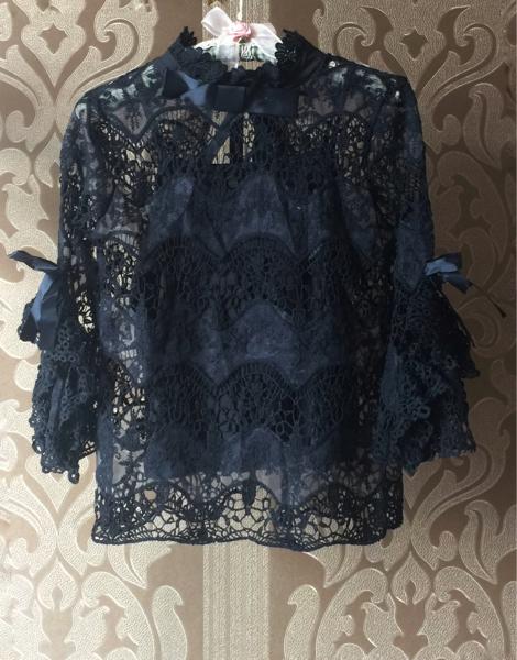 Gambar Brokat Hitam lengan panjang + dalaman dari Sister Galerie undefined Tokopedia