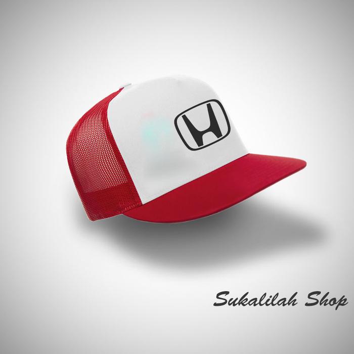 Jual Topi Trucker Honda Logo - Merah 
