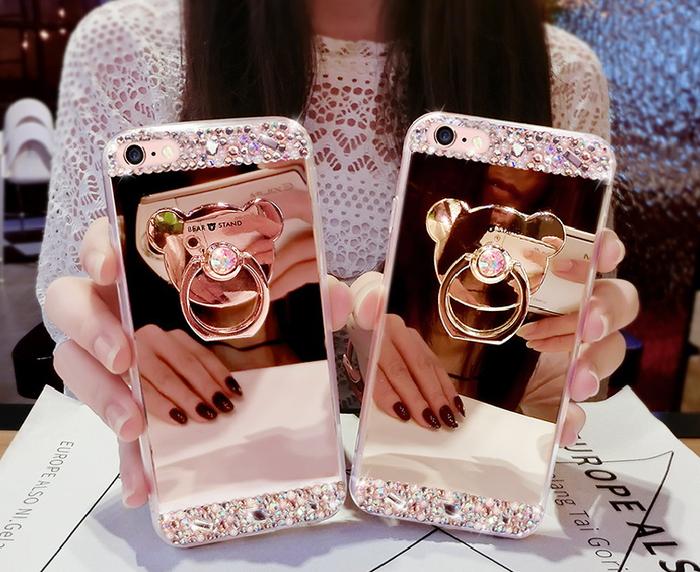 Jual Xiaomi Redmi Note Pro Diamond Ring Mirror Soft Case Casing