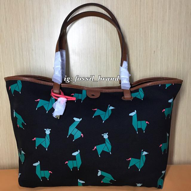 Fossil Rachel Tote Llama Print