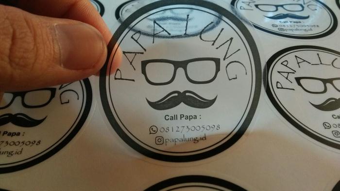 Gambar bikin stiker transparan, cetak label, pesan stiker, buat stiker online dari Media Jaya Print undefined Tokopedia