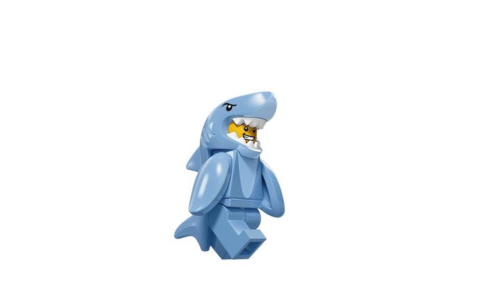 Gambar LEGO 71011 - Minifigures Series 15 - Shark Suit Guy dari Mitra Tekno undefined Tokopedia