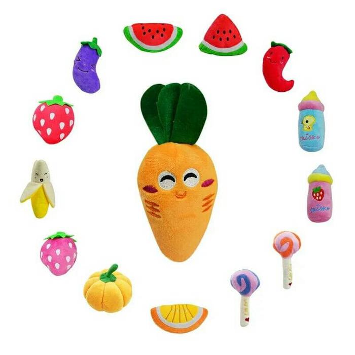 Gambar mainan anak boneka buah buahan sayur sayuran bisa bunyi PAKET 5pcs dari VITRONIC Online undefined Tokopedia