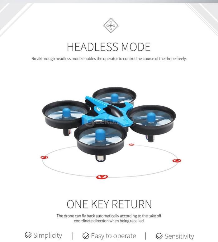 Jjrc H36 Mini 24g 4ch 6axis Gyro Headless Mode Rtf Mini Drone Kecil M