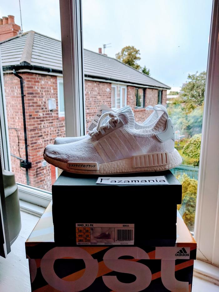 Fashion Footwear Adidas Nmd R1 Primeknit Japan Triple White Triple