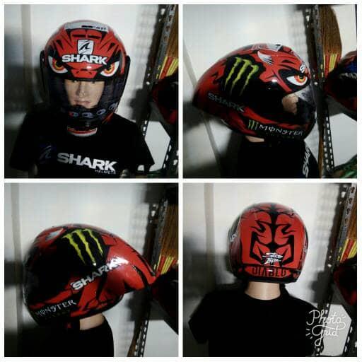 Motif Helm Shark Lorenzo Shark Race-R Pro GP Black Anthracite Red