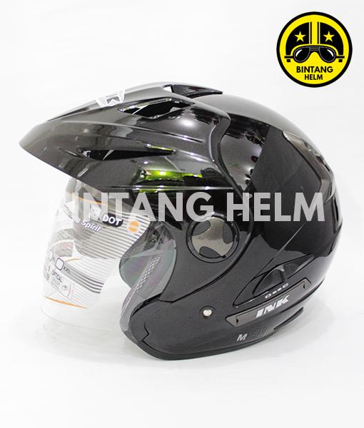 Gambar Helm INK Flash Solid Black Metallic dari Bintang Helm Surabaya undefined Tokopedia