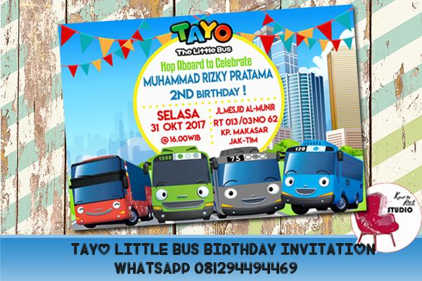 Jual Undangan Ulang Tahun Tema Tayo The Little Bus Jakarta Timur Bowlicious Shop Tokopedia