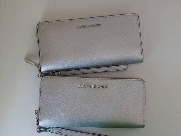 mk silver wallet