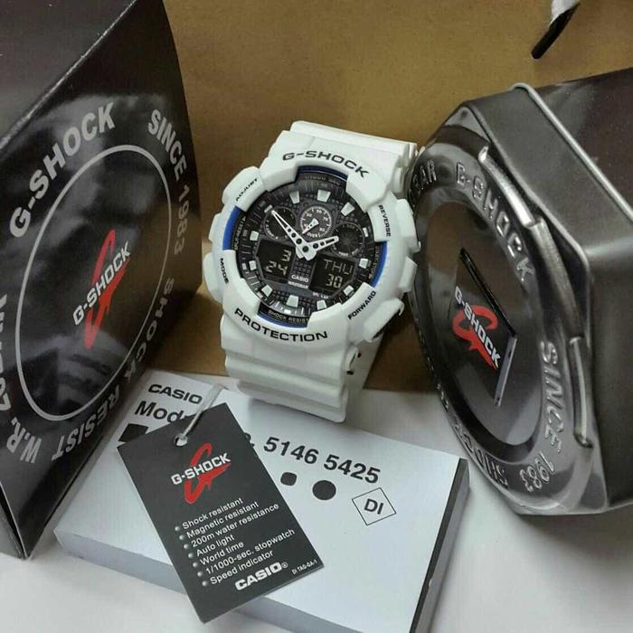 Jam Casio G-shock Ga100 Warna Putih Kuning