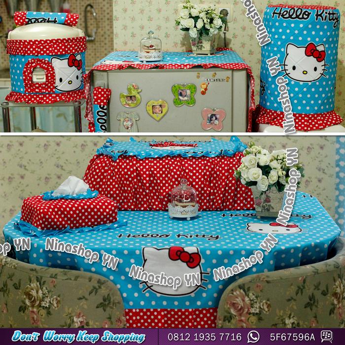 Gambar Full Set Dapur,KitchenSet,Taplak Meja Makan motif Hello Kitty Doty Bir - 6 kursi dari NinashopYn undefined Tokopedia