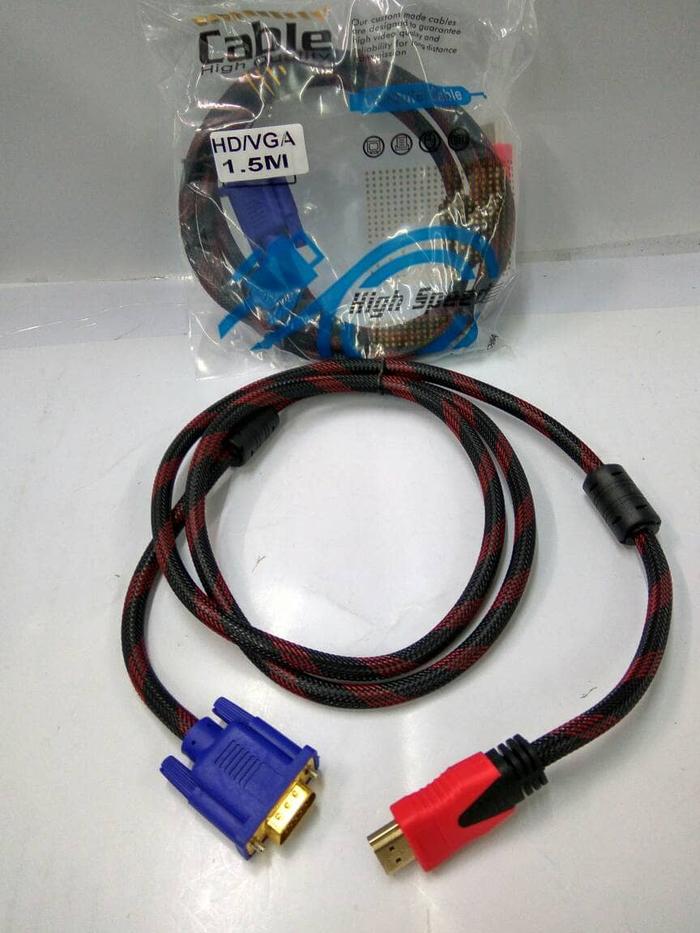 Jual KABEL HDMI TO VGA 1.5METER - Kab. Tangerang - Diana Prince | Tokopedia