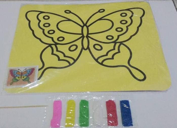 Gambar Mainan edukasi mewarnai pasir ukuran 15*20 cm dari in's ol shop undefined Tokopedia