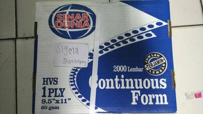 Gambar KERTAS KOMPUTER / CONTINOUS FORM MERK PAPERLINE 1PLY DUS - 2ply prs dari Sigma Stationery undefined Tokopedia