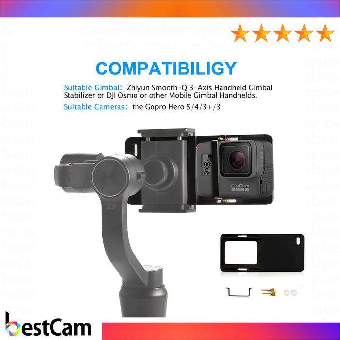 Action Cam Zhiyun Smooth Gopro Adapter Zhiyun Smooth Dji Osmo