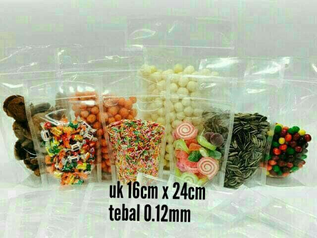 Gambar stand up pouch pp klip uk 16cm x 24cm - standing pouch dari Gudang pack undefined Tokopedia
